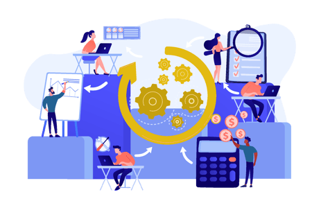 Complex Working Environment With People Working In Various Functions